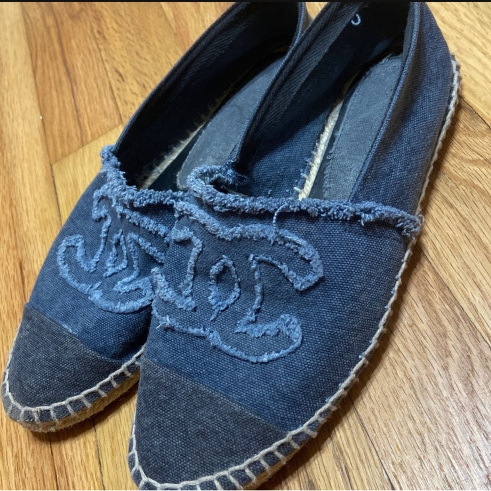 Semi used Chanel denim shoes 39
